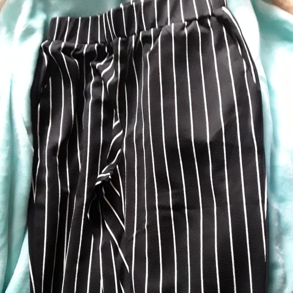 Black pinstripe SHEIN dress slacks
